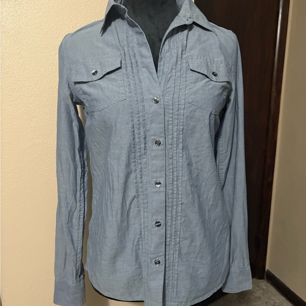 Banana Republic blue/grey button down